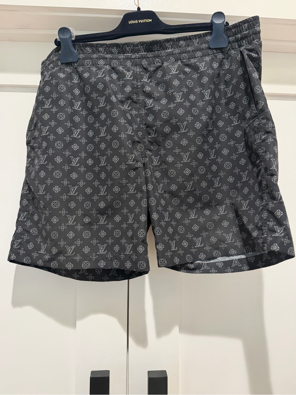 Louis Vuitton Men's Gray Monogram Swim Trunks